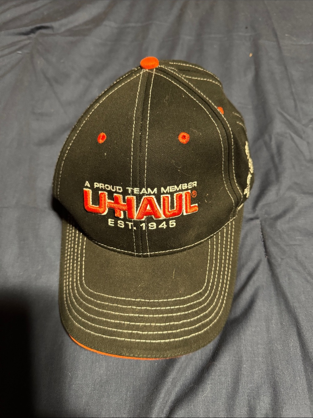 U-Haul Black and Orange Embroidered Logo Cap